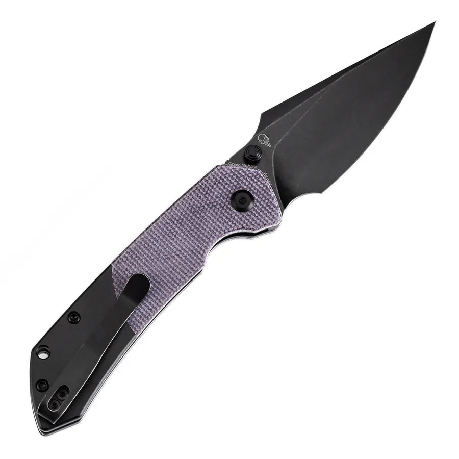 Tenable Fenrir T1034S5 blade detail – blackwash 14C28N harpoon