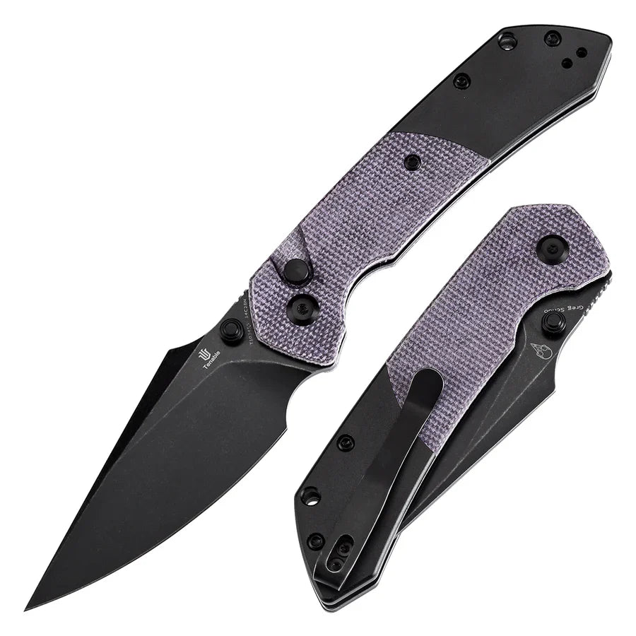Tenable Fenrir T1034S5 front view – 3.45" blackwash 14C28N harpoon folding knife