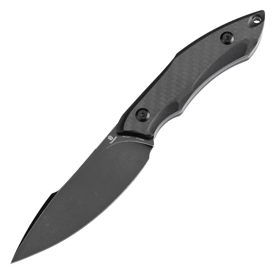 Tenable Luccio G007A6 – 3.81" Blackwash 14C28N Blade, Carbon Fiber + G10 Handle