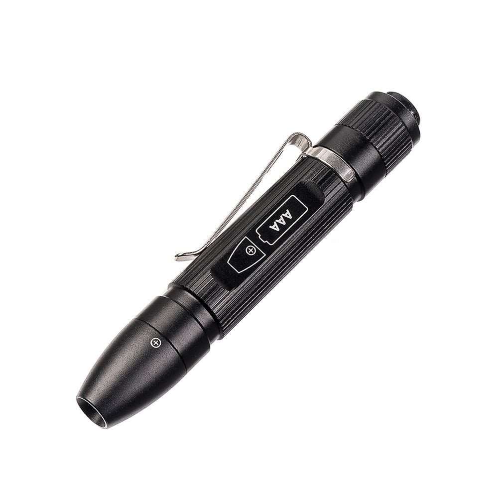 Weltool M6-Mini compact pen light, 3000K warm LED, front view