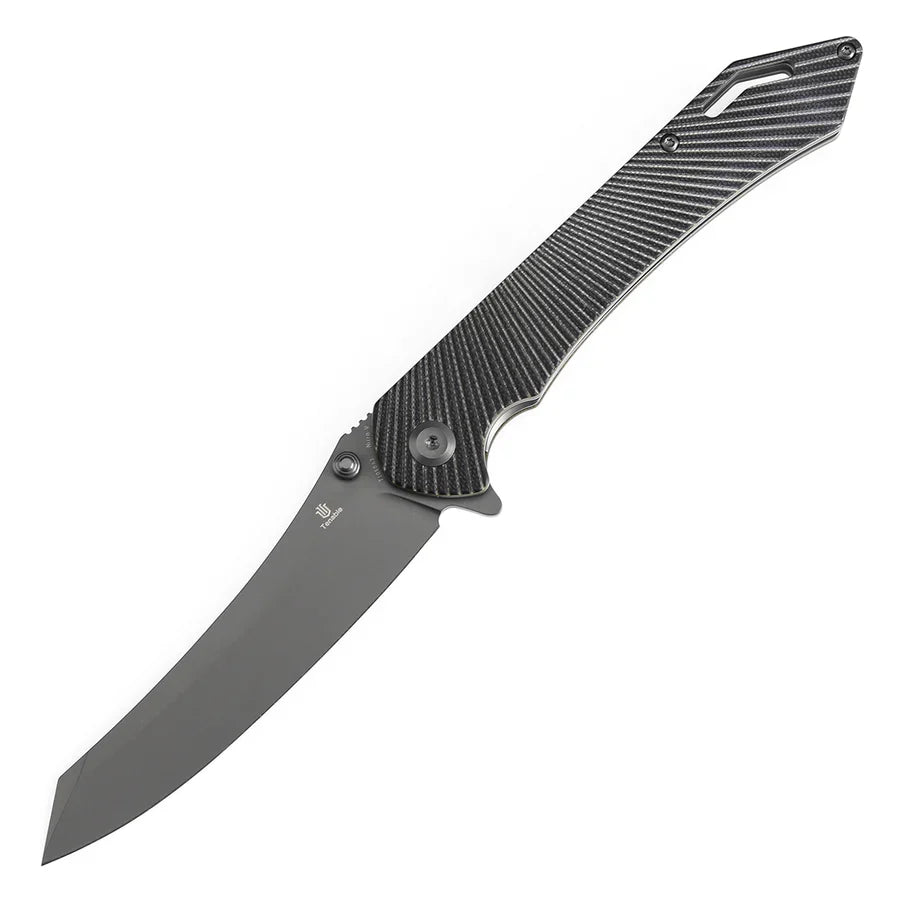 Tenable Colibri Tech T1060A2 – 4.34" Gray TiCN-Coated Nitro-V Blade, Black & Green G10 Handle