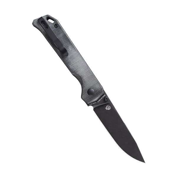 Kizer Begleiter 2 Micarta Grey V4458.2BC2 (3.39" Black Stonewash)