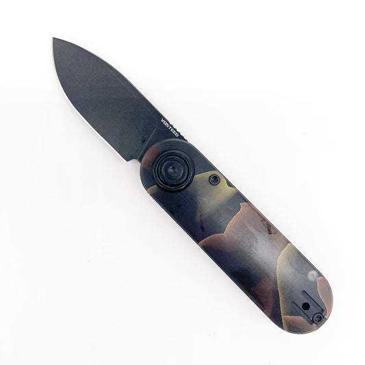 Vosteed Corgi V Vanchor Lock 2.36" 14C28N Black Stonewash Blade Raffir Noble Handles