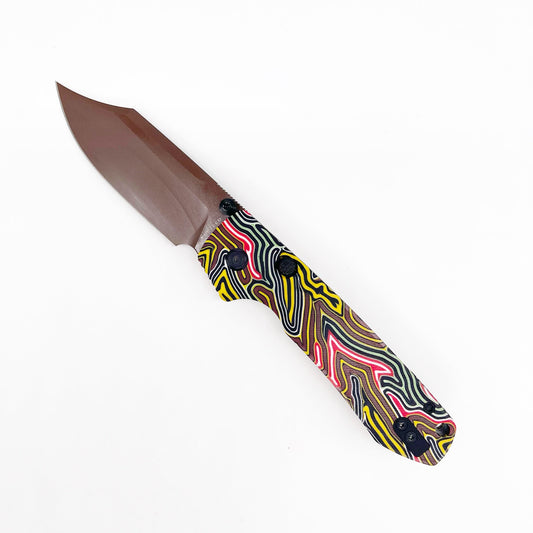Vosteed Raccoon 14C28N Dune Bowie Blade Arcade Pattern G10 Handle