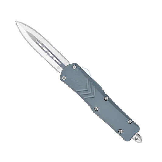 CobraTec FS-X Small Grey OTF Knife - D2 Steel 2.5in Dagger Blade