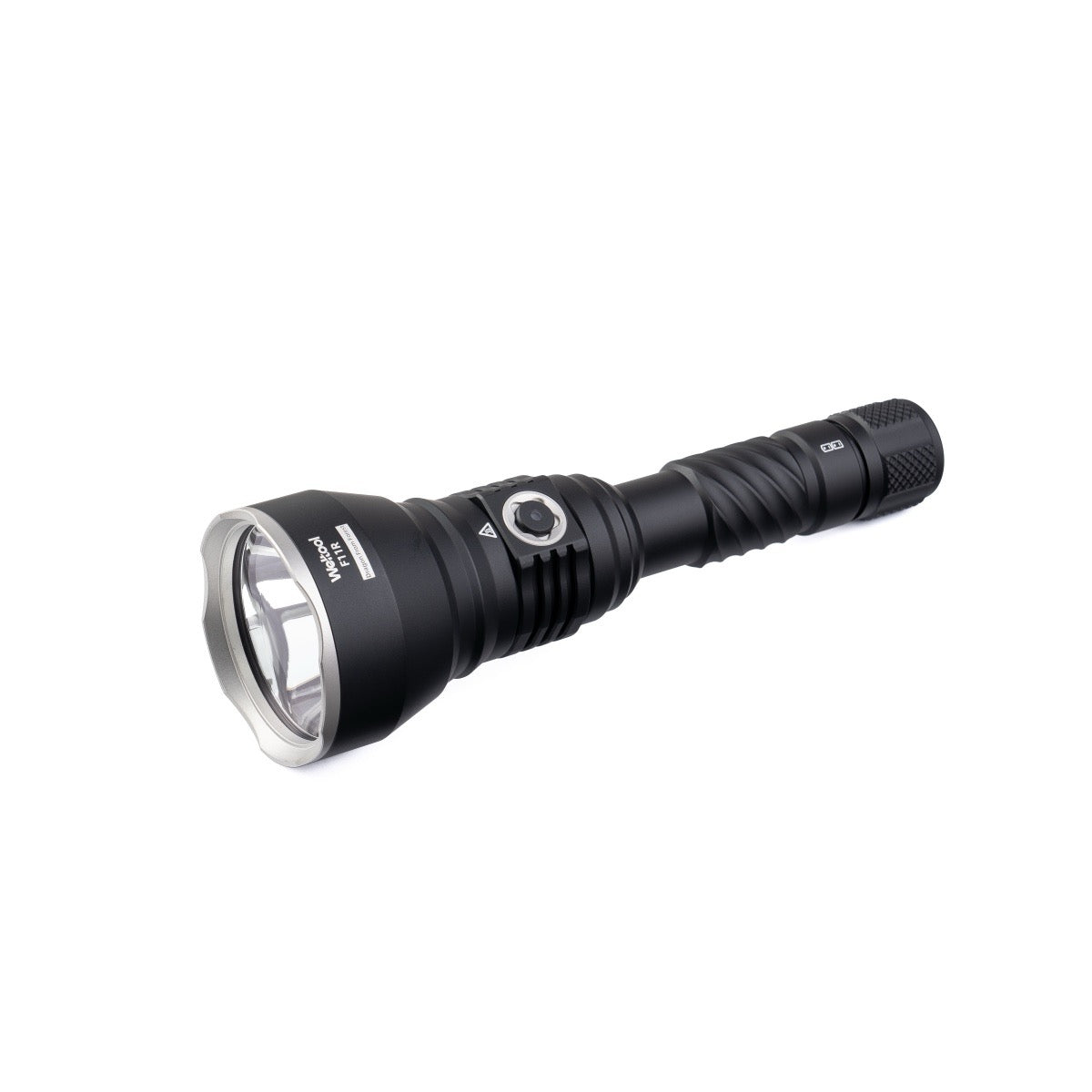 Weltool F11R long-range LED flashlight, 2,100 lumens, front view