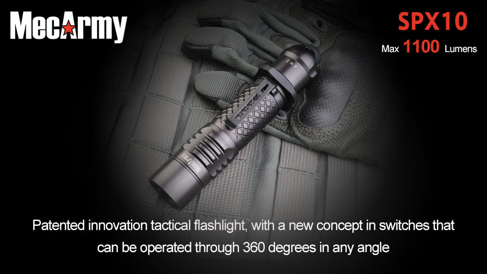 MecArmy SPX10 1100 Lumen CREE XM-L2 U3 LED Flashlight