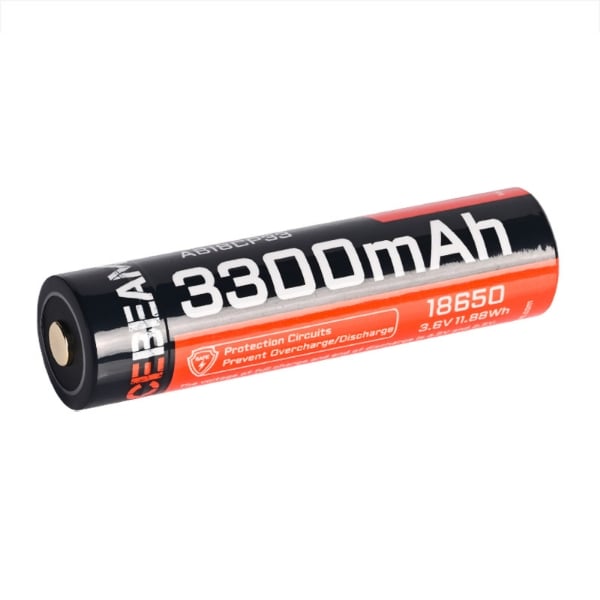 Acebeam 18650 Rechargeable Battery AB18CP33 â€“ 3300mAh, 15A Protected Li-ion