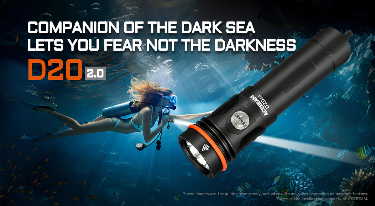 Acebeam D20 2.0 – Luminus SFT40 LED dive flashlight