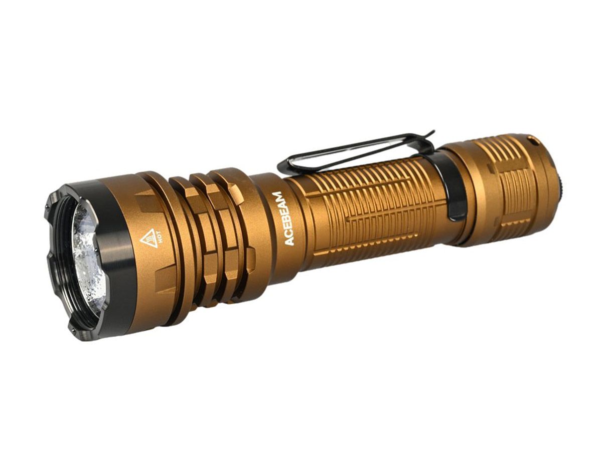 Acebeam P17 4900 Lumen High Powered Handheld Rechargeable Flashlight 1 x CREE XHP70.3 LED - Desert Sand