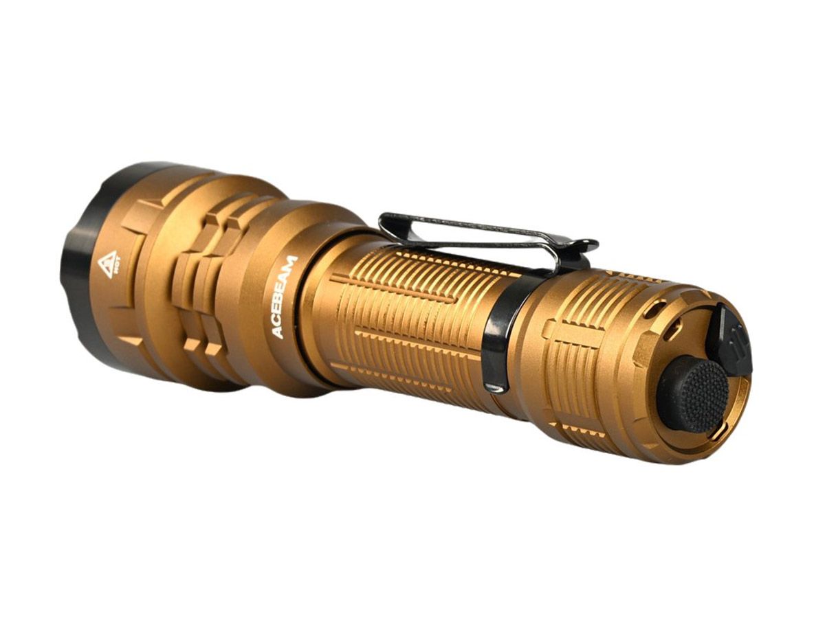 Acebeam P17 4900 Lumen High Powered Handheld Rechargeable Flashlight 1 x CREE XHP70.3 LED - Desert Sand