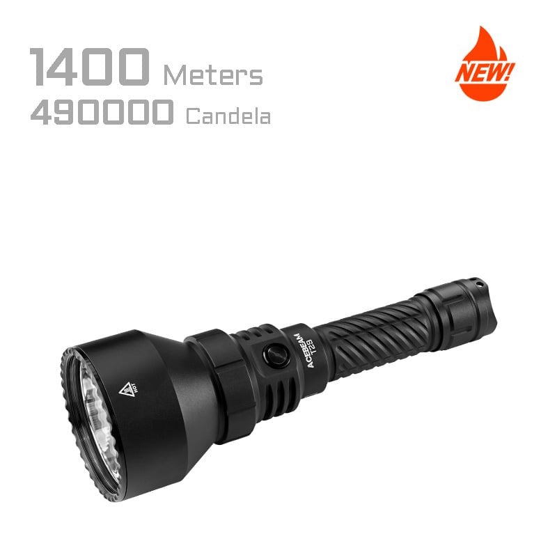 Acebeam T29 1,400 meter beam distance field throw
