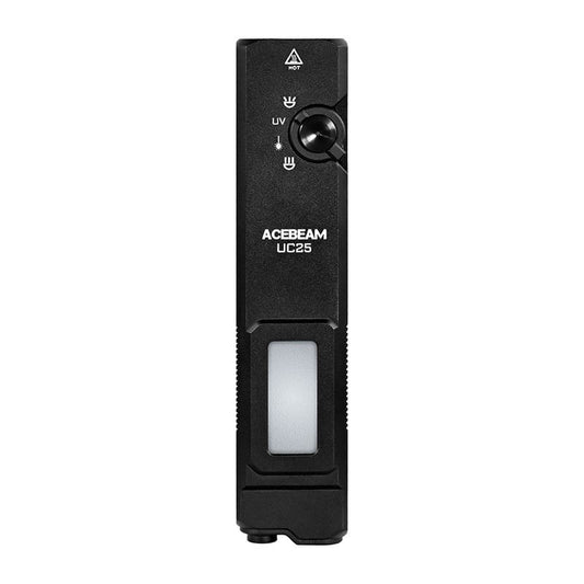 Acebeam – UC25 Black – 3,100 Lumen Multi-Light Tactical EDC Flashlight (White / Green / UV / High CRI)