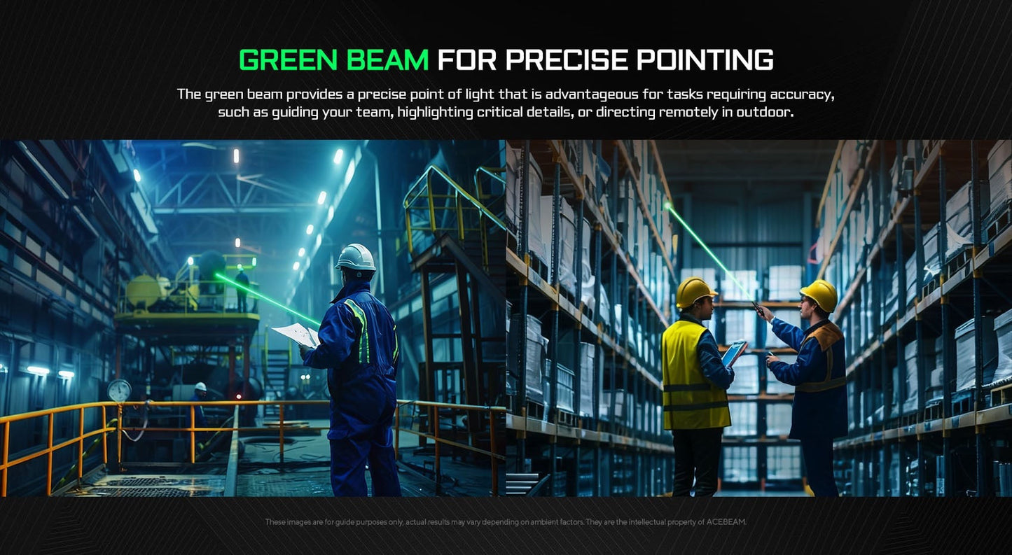 Acebeam – UC25 Black – 3,100 Lumen Multi-Light Tactical EDC Flashlight (White / Green / UV / High CRI)