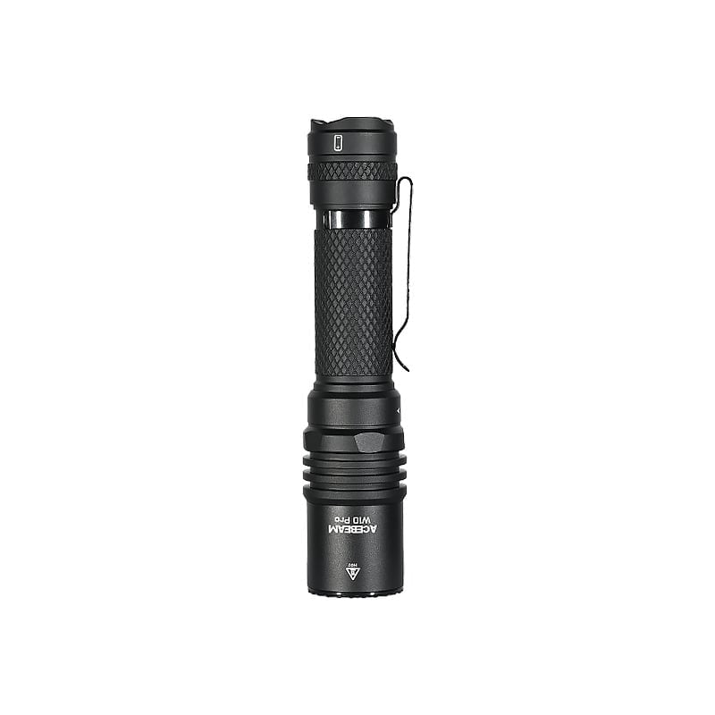 Acebeam W10 Pro (W10Pro-Black) LEP tactical flashlight profile view