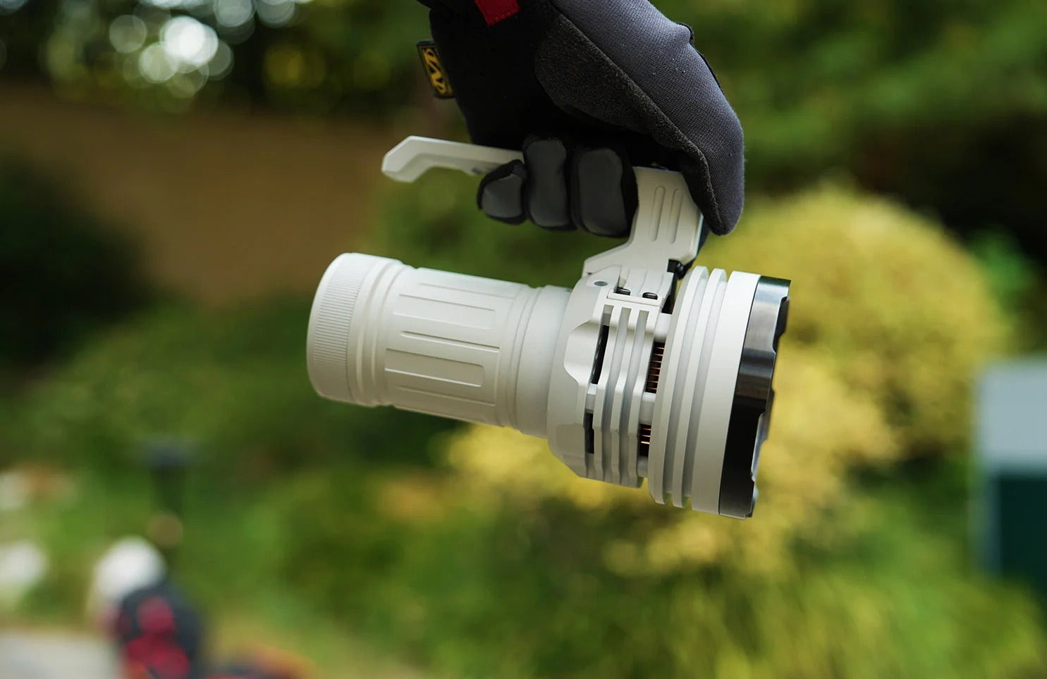 USB-C fast charging and power bank port detail on the Acebeam X75 MAO flashlight