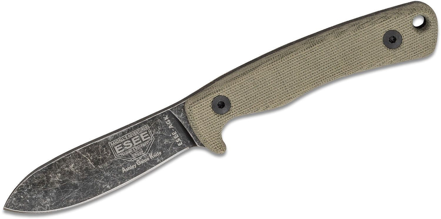 ESEE Ashley Game Knife Fixed Blade 3.5" 1095 Micarta