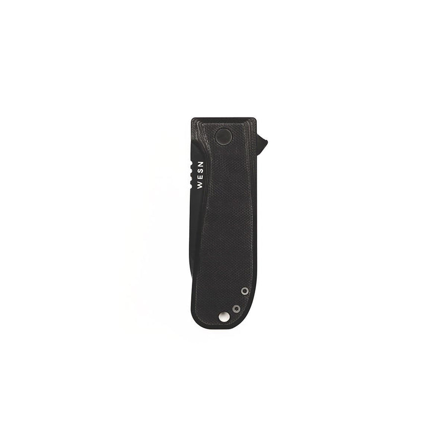 WESN Allman Blacked Out Folding Knife G10 Handles 2.8in S35vn Steel Blade