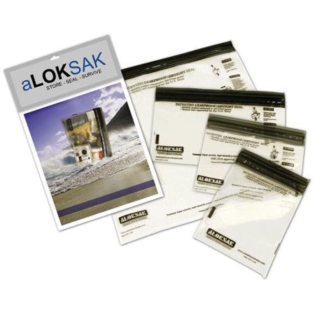 LOKSAK aLOKSAK aloksaklass front view - large assortment of 3 waterproof element-proof dry bags