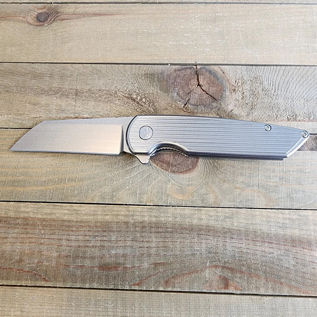 American Blade Works Model 2 Titanium Milled Handles Knife – 3.25" MagnaCut USA Made