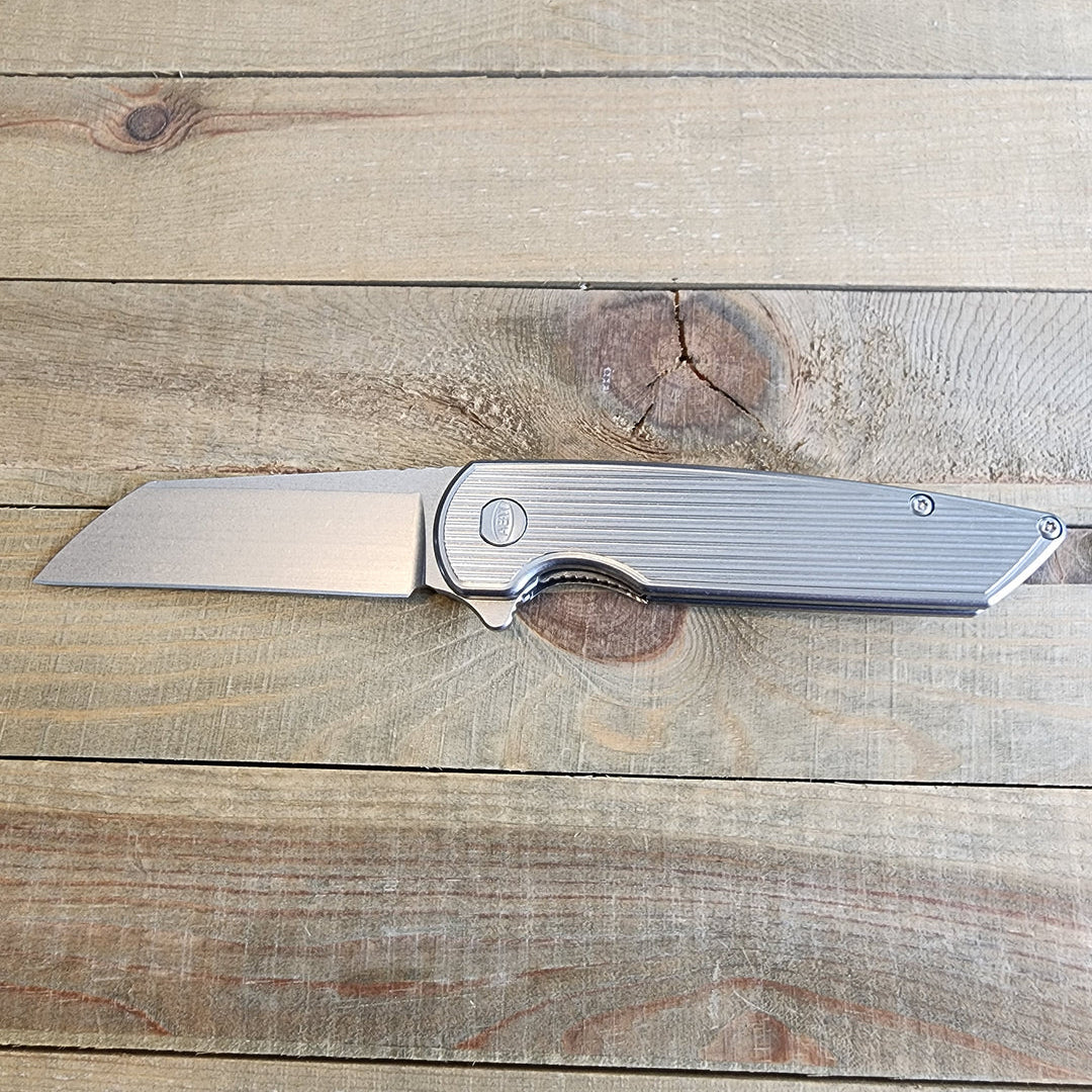 American Blade Works Model 2 Flipper Knife 3.25" MagnaCut — Titanium Frame, USA-Made
