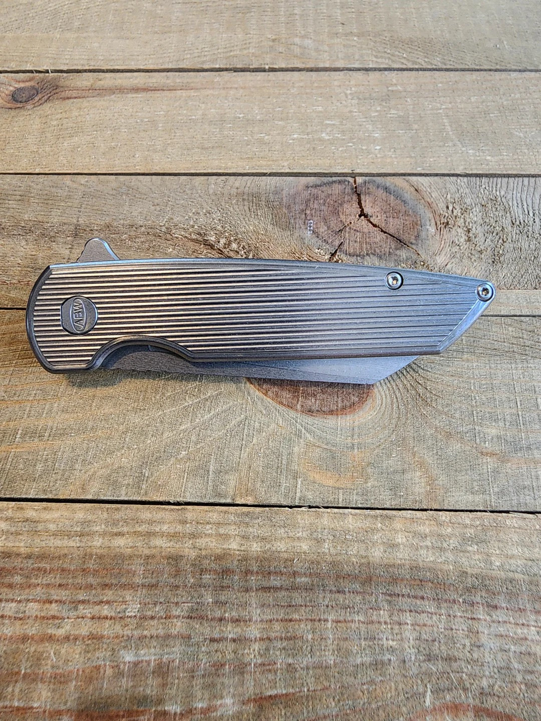 American Blade Works Model 2 Titanium Milled Handles Knife – 3.25" MagnaCut USA Made