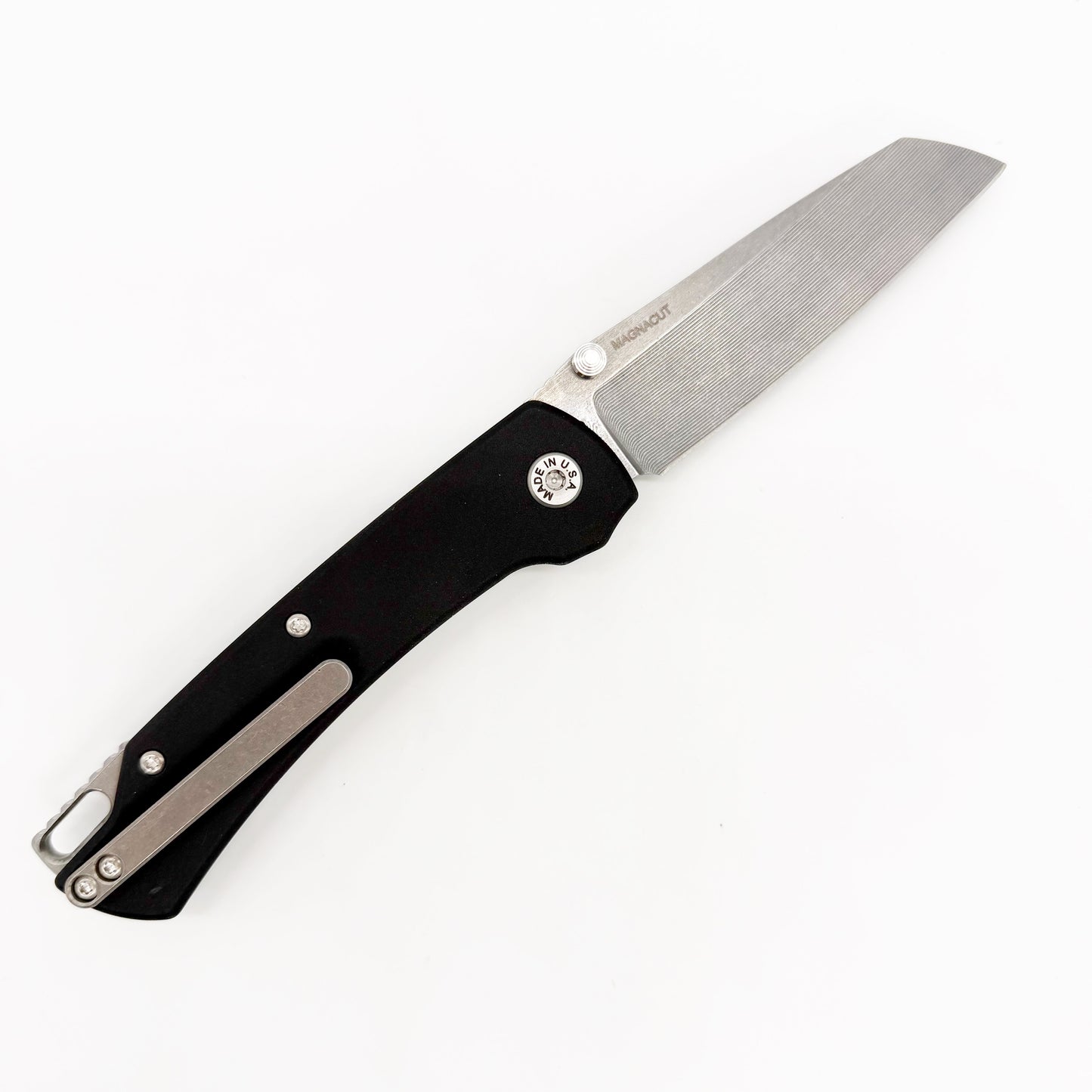 American Blade Works Model 3 Manual Folding Knife – 3.3" MagnaCut Black Aluminum USA Made
