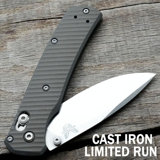 AWT Benchmade Bugout Scales Archon Series Contoured Anodized Cast Iron Type III Limited Edition Aluminum Handles