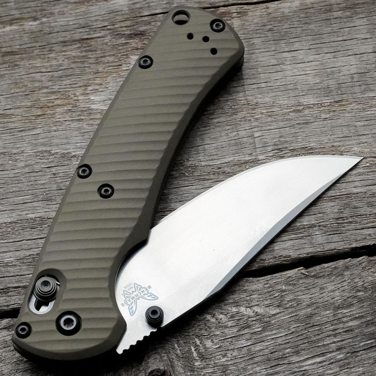 AWT Benchmade Taggedout Scales Archon Series Contoured Anodized Flat Dark Earth Aluminum Handles