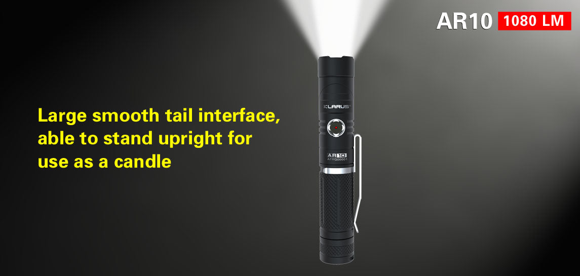Klarus AR10 1x 18650 1080 Lumens CREE XM-L2 U2 LED Flashlight