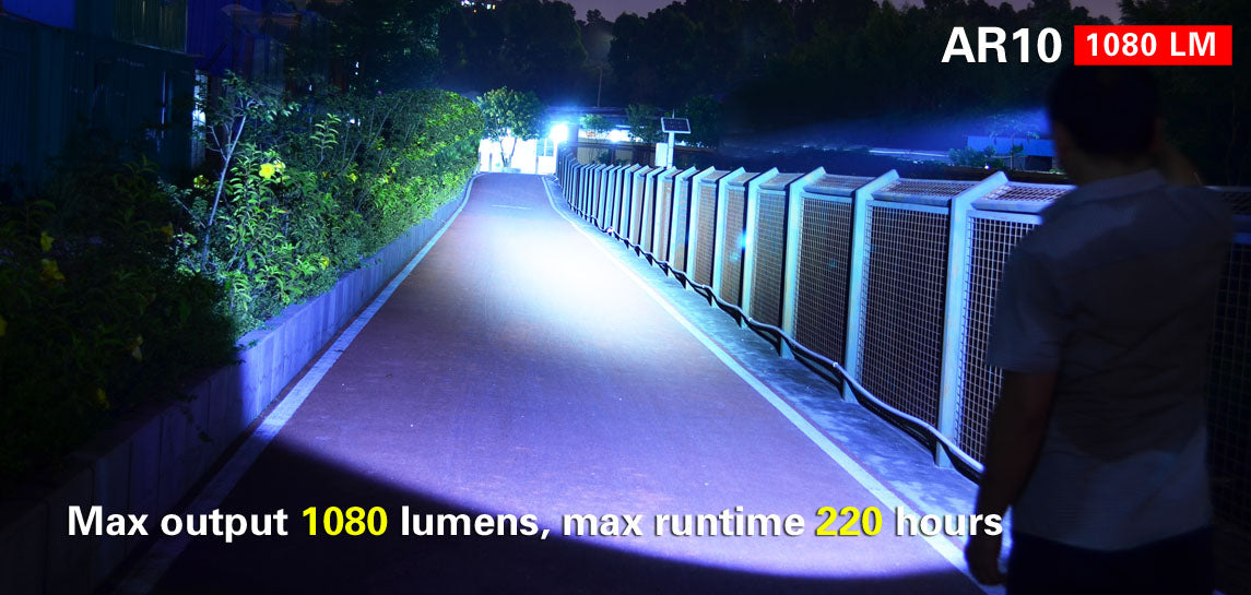 Klarus AR10 1x 18650 1080 Lumens CREE XM-L2 U2 LED Flashlight