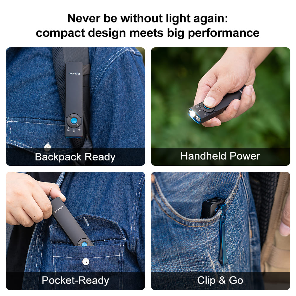 Olight Arkfeld Pro Flat EDC Flashlight – Stars & Stripes Edition | 1,300 Lm White + UV + Green Laser