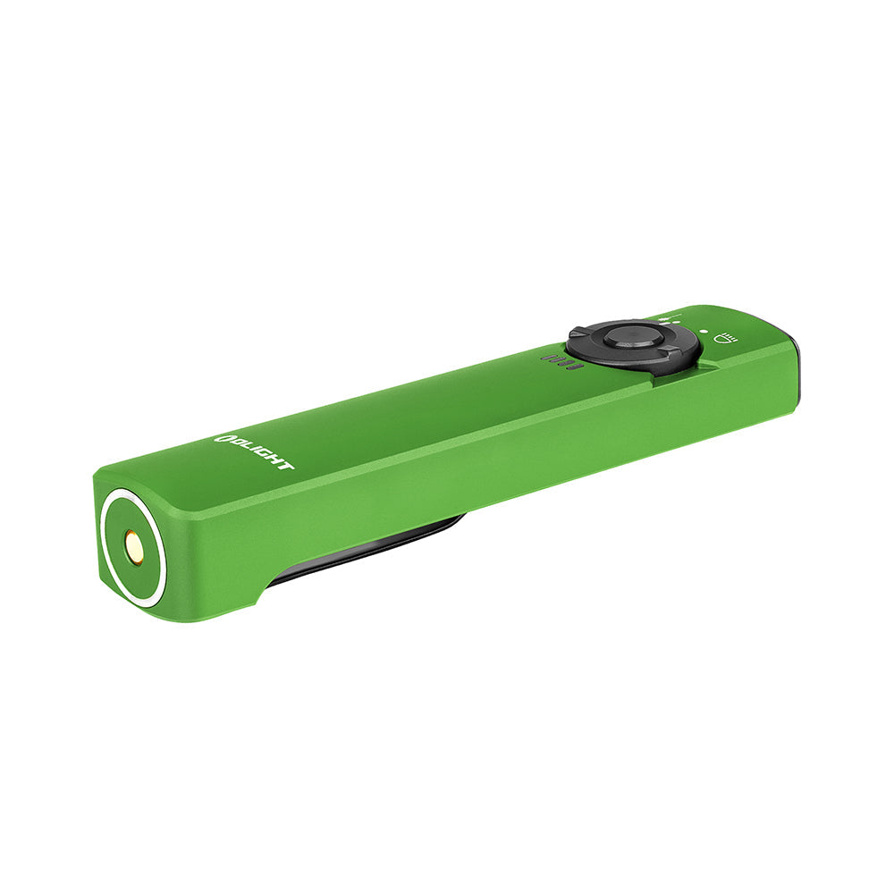 Olight Arkfeld Flat Flashlight with Green Laser & White Light - Lime Green