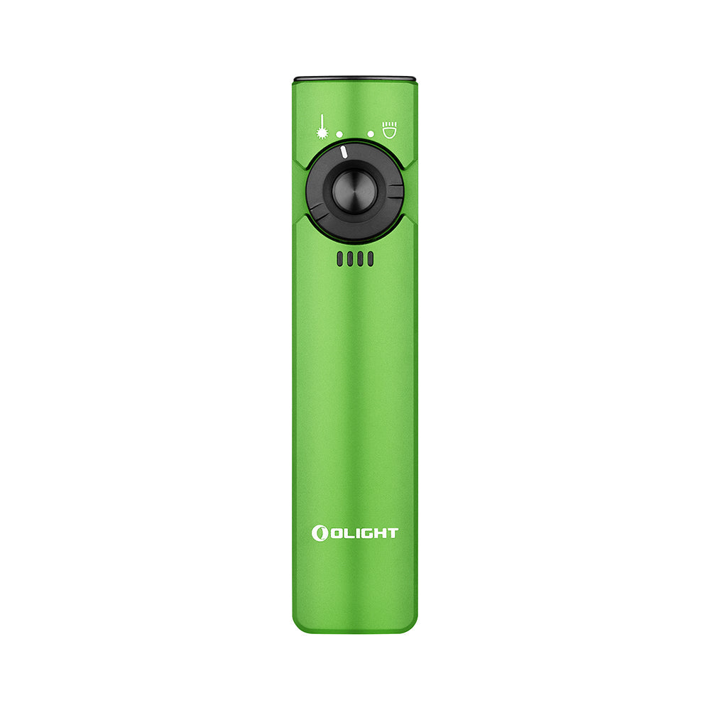 Olight Arkfeld Flat Flashlight with Green Laser & White Light - Lime Green