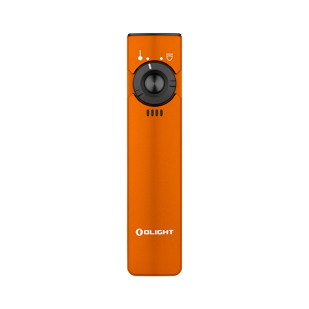 Olight Arkfeld Flat Flashlight with Green Laser & White Light - Orange