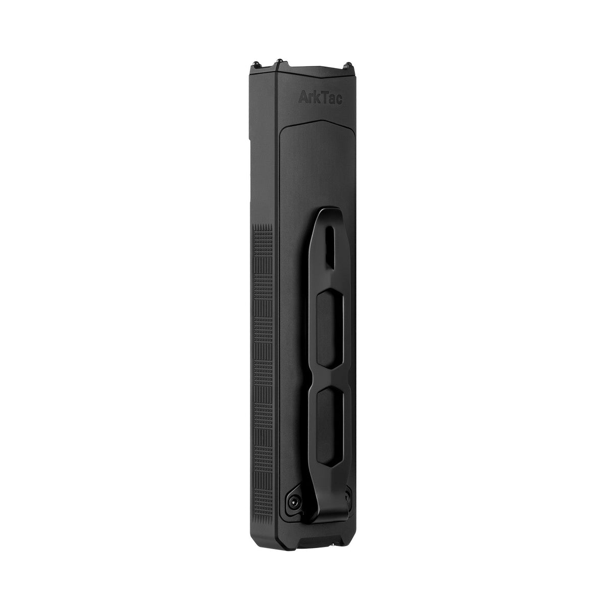Olight ArkTac Black back view with heavy-duty pocket clip