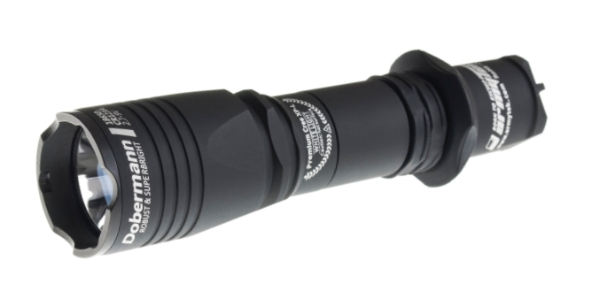 Armytek Dobermann Pro 1x18650 / 2x(R)CR123 1250 Lumens (Warm) CREE XP-L HI LED Flashlight