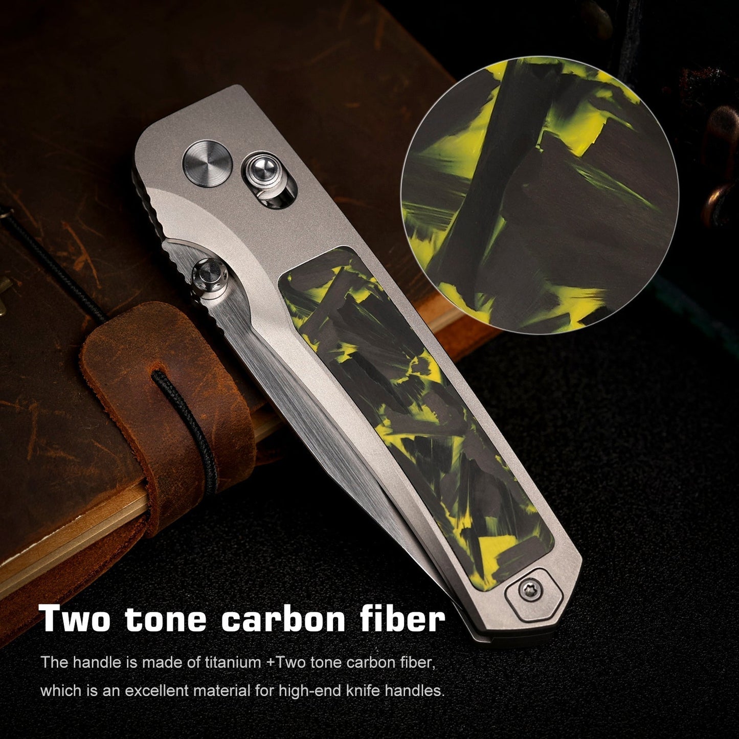 Remette RT-Aurora AURA-Y open position showing M390 drop point blade