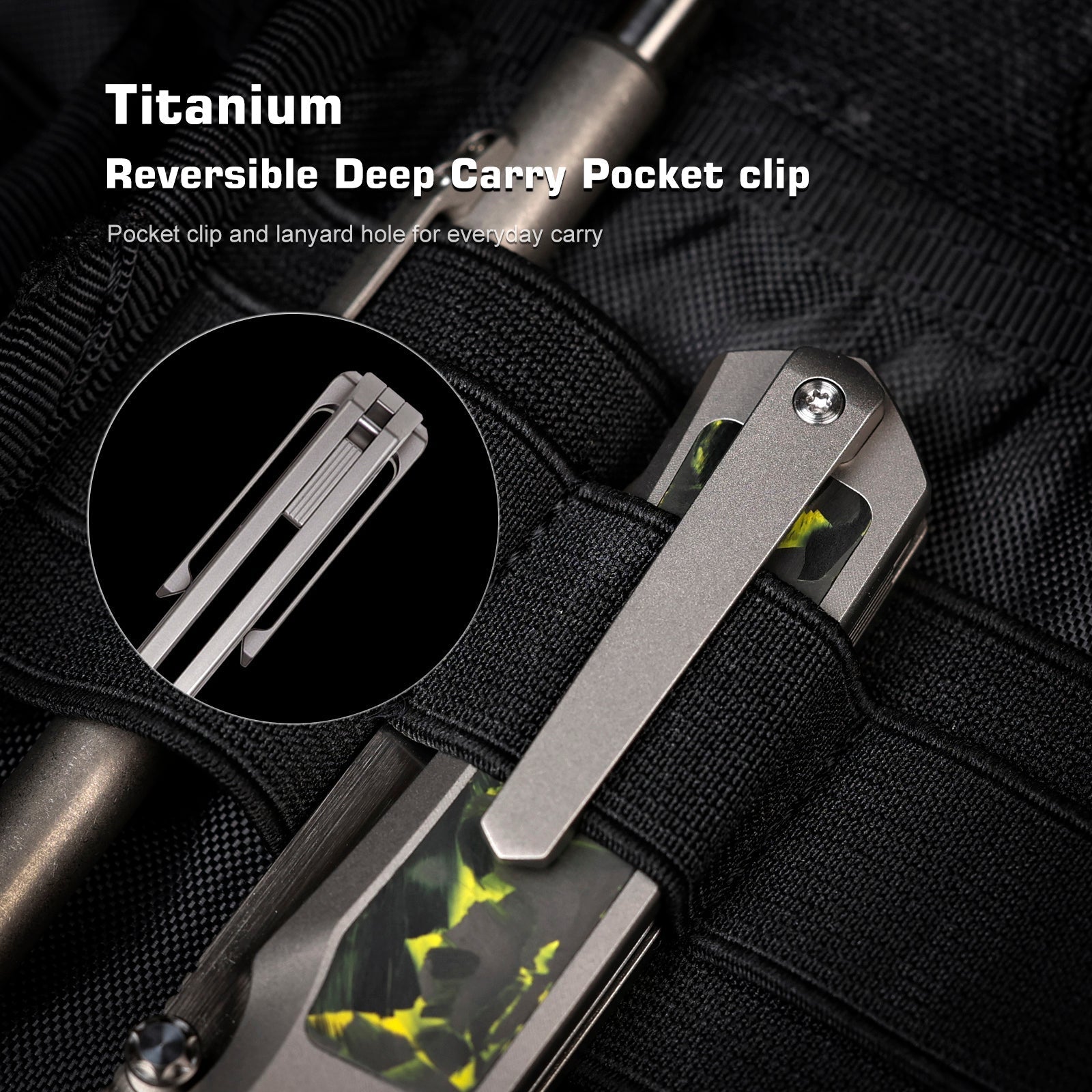 Remette RT-Aurora AURA-Y Titanium Gray titanium and carbon fiber handle scales