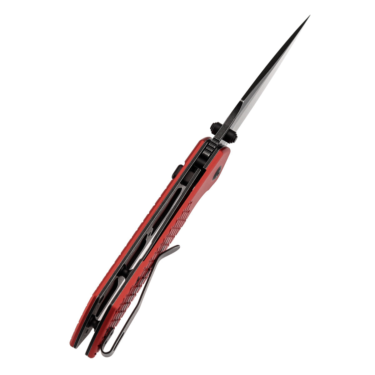 Tenable Fenrir B1034H10 red anodized aluminum fishscale handle scales