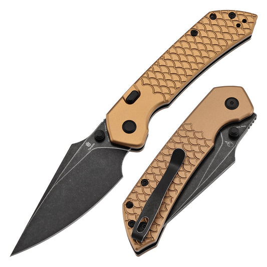 Tenable Fenrir B1034H11 front view – 3.4" Blackwash Nitro-V harpoon folding knife