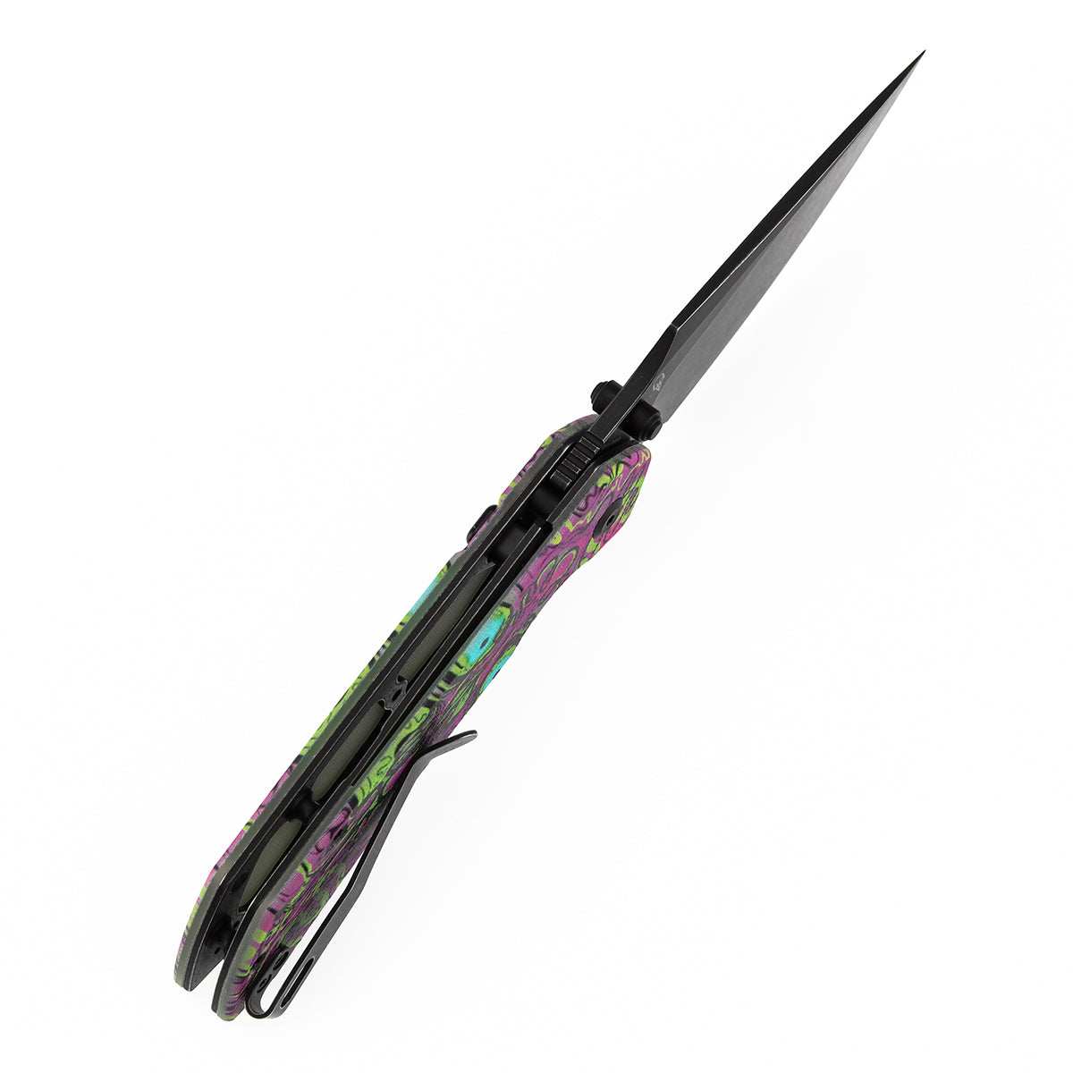 Tenable Fenrir B1034H17 Jade G10 Purple Undead Print handle scales