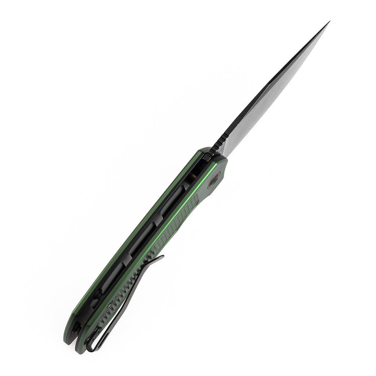 Tenable Entity B1036F2 dark green aluminum checkered handle scales