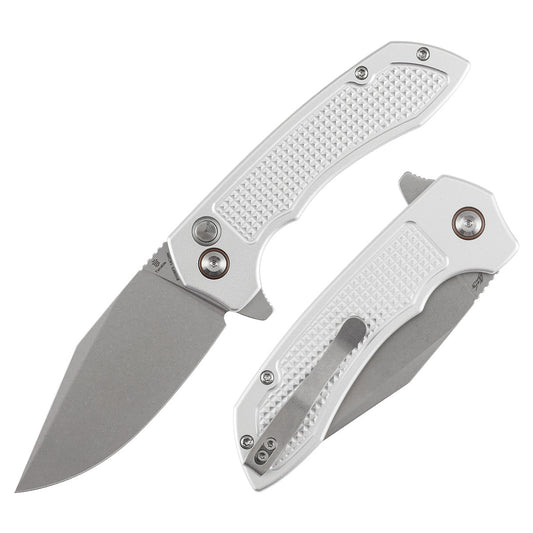Tenable Entity B1036F3 front view - 3.52" stonewashed 14C28N drop point folding knife