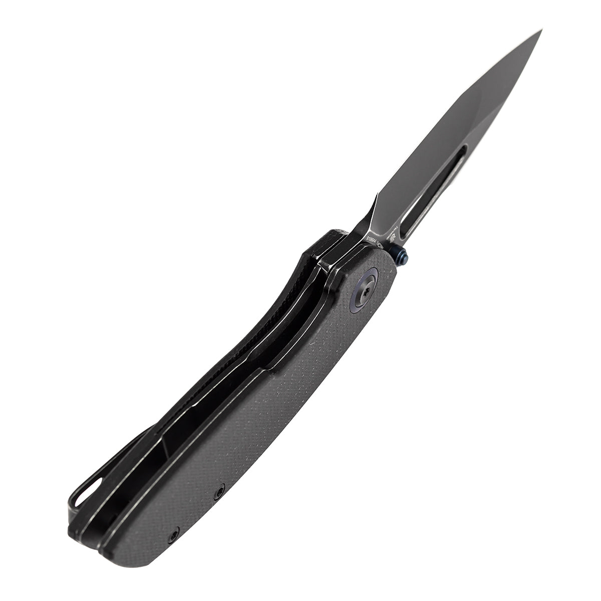 Tenable Link B1068A4 blade detail – blackwash 14C28N harpoon