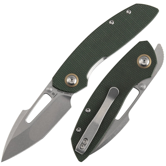 Tenable Link B1068A5 front view – 3.0" stonewashed 14C28N harpoon folding knife
