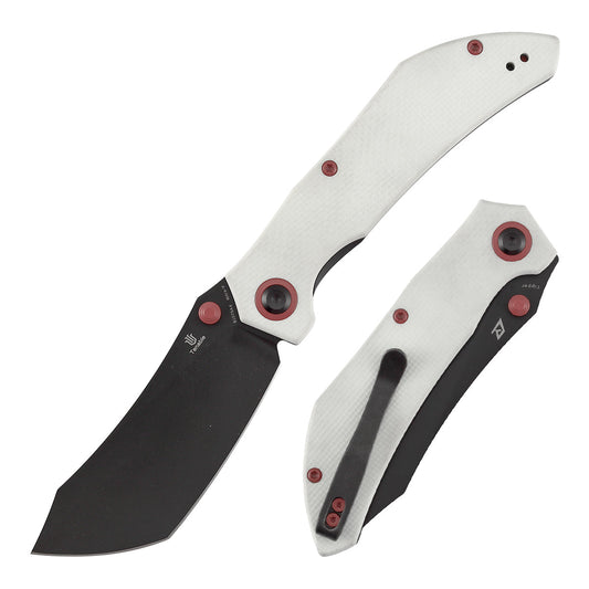 Tenable Tipper B1079A4 front view – 3.39" stonewashed Nitro-V cleaver folding knife