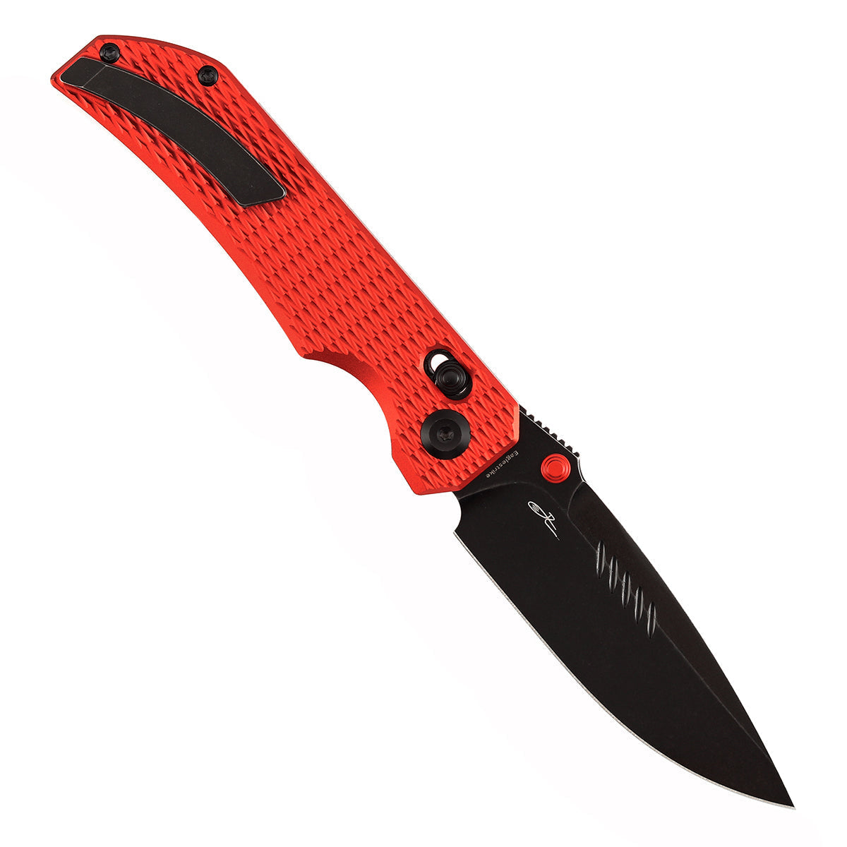 Tenable Eaglestrike B1095V7 open position showing Nitro-V drop point blade