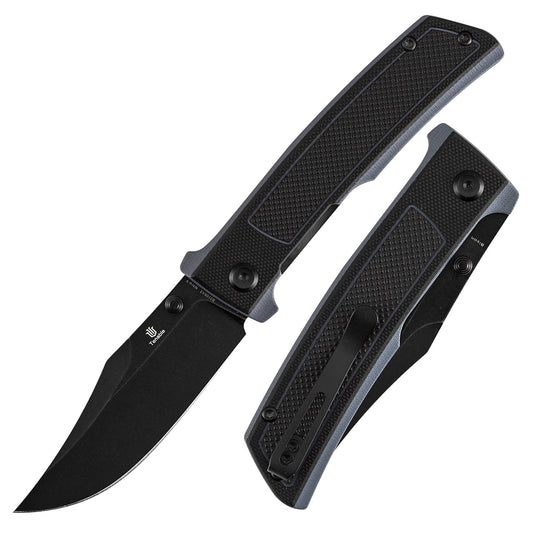 Tenable Bison B2108A2 front view – 3.24" Blackwash Nitro-V clip point folding knife