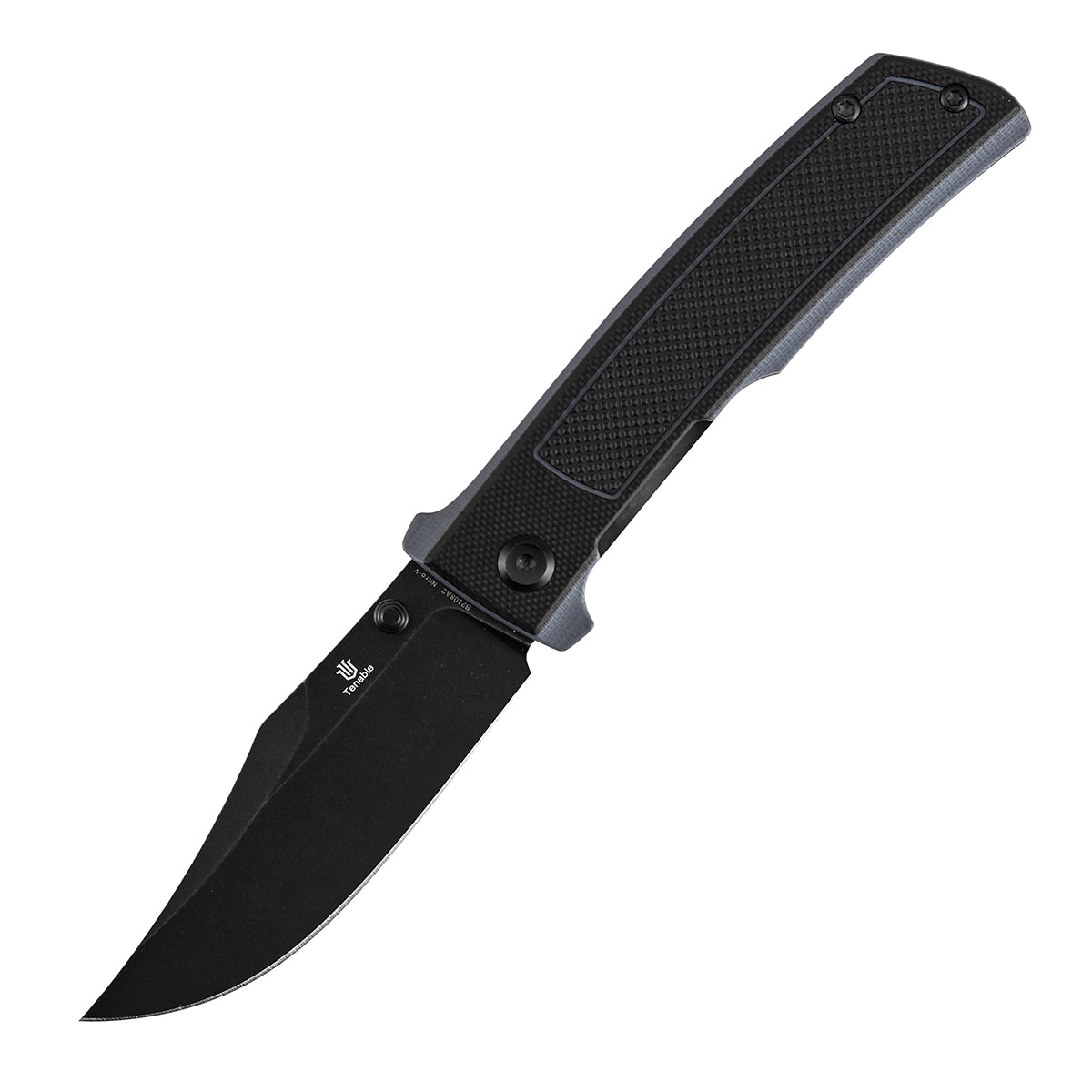 Tenable Bison B2108A2 open position showing Nitro-V clip point blade